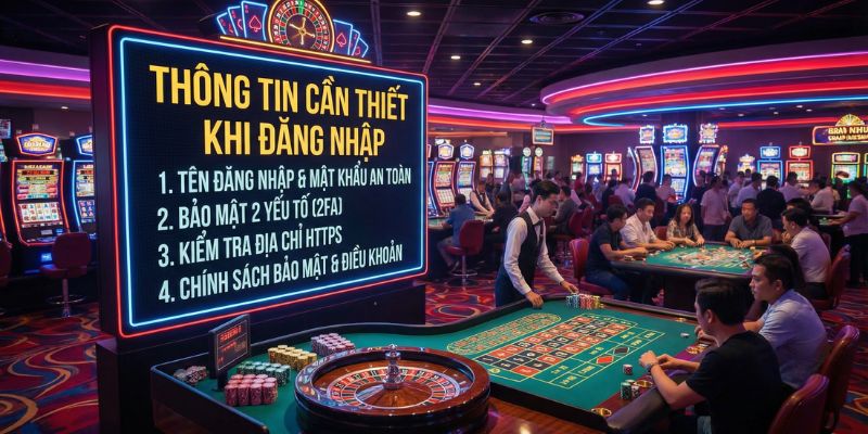 THÔNG TIN CẦN THIẾT KHI ĐĂNG NHẬP