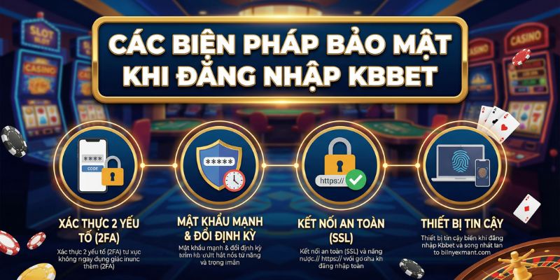 CÁC BIỆN PHÁP BẢO MẬT KHI ĐĂNG NHẬP KBBET